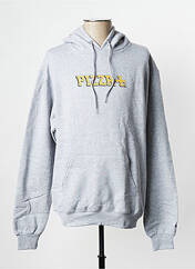 Sweat-shirt gris PIZZA SKATEBOARD pour homme seconde vue