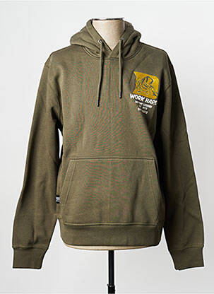 Sweat-shirt à capuche vert DAYTONA homme