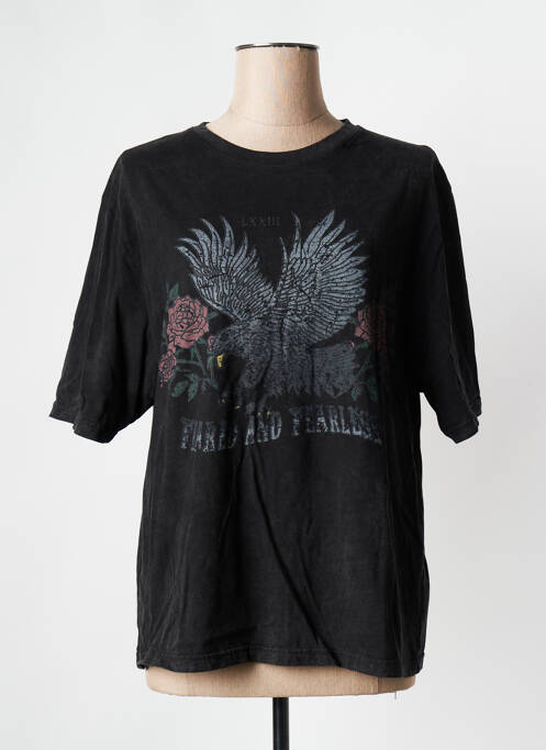 T-shirt noir ROSE GARDEN pour femme