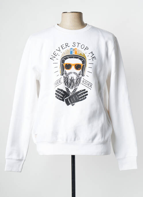 Sweat-shirt blanc DAYTONA pour homme