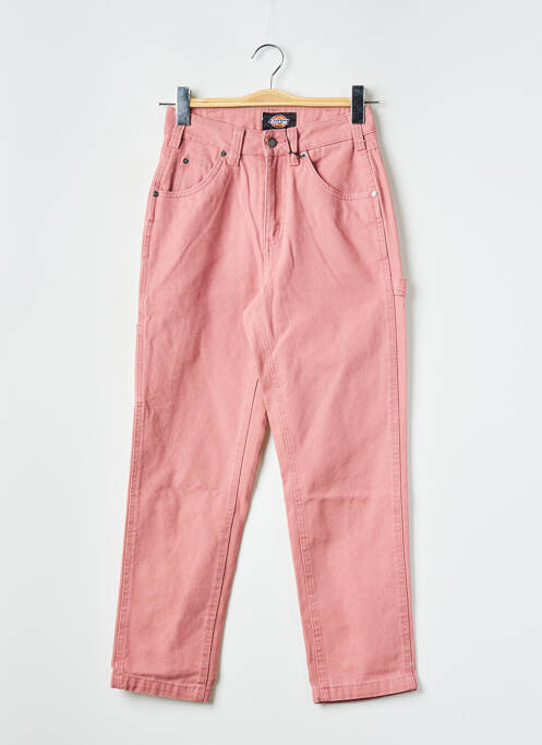 Jeans coupe droite rose DICKIES pour femme