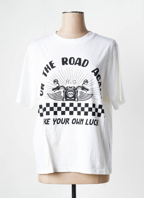 T-shirt blanc ROSE GARDEN pour femme