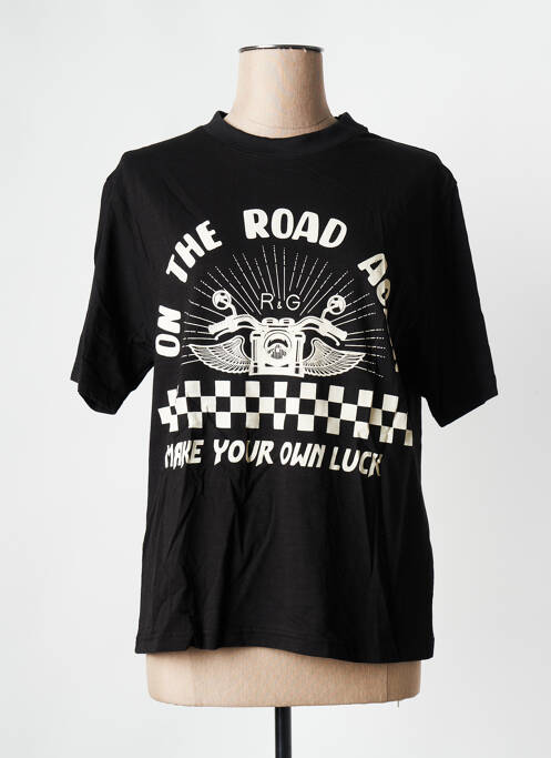 T-shirt noir ROSE GARDEN pour femme