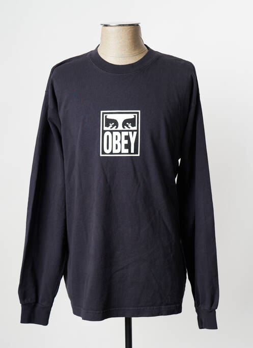T-shirt bleu OBEY pour homme