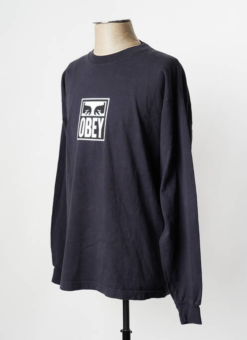 T-shirt bleu OBEY pour homme