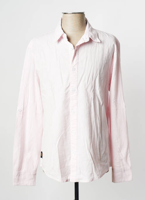 Chemise manches longues rose DAYTONA pour homme