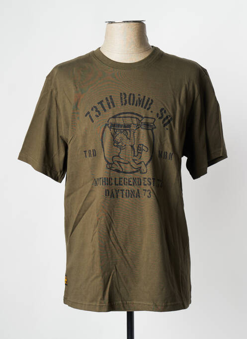 T-shirt kaki DAYTONA pour homme