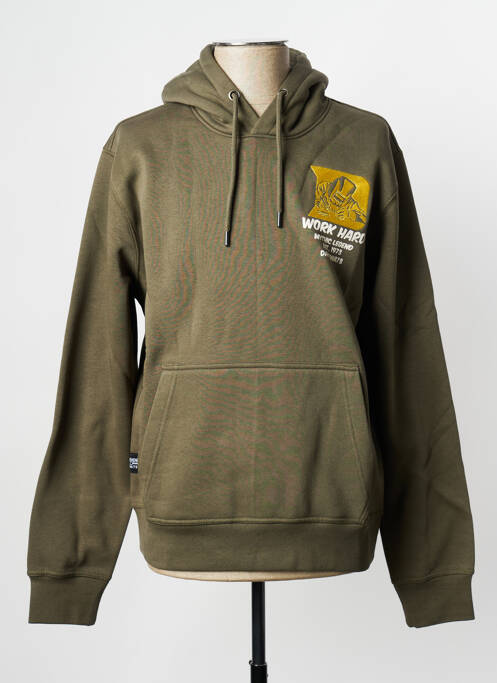 Sweat-shirt à capuche vert DAYTONA pour homme