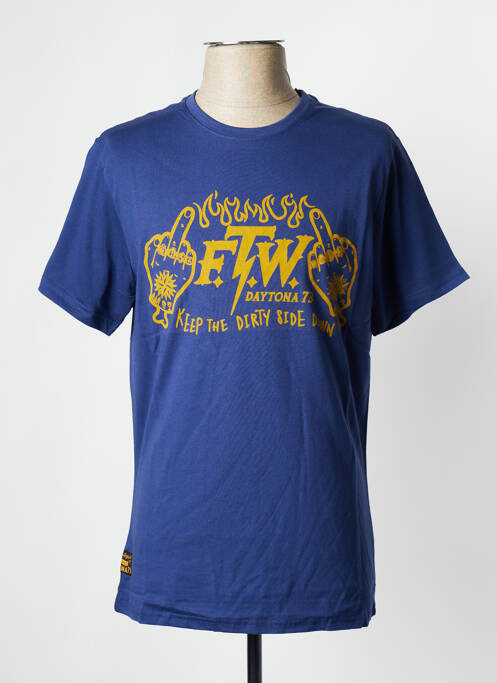 T-shirt bleu marine DAYTONA pour homme