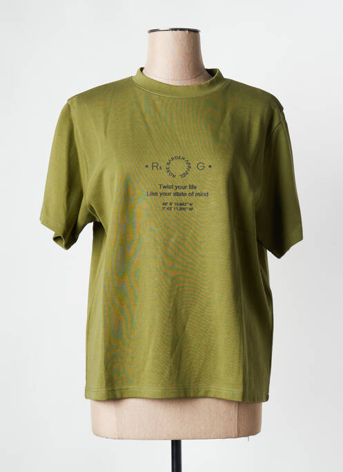 T-shirt kaki ROSE GARDEN pour femme