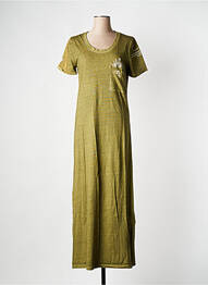 Robe longue vert ROSE GARDEN femme