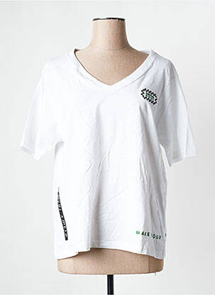 T-shirt blanc ROSE GARDEN femme