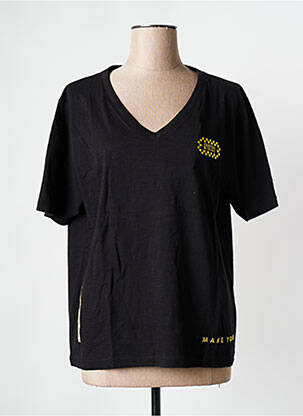 T-shirt noir ROSE GARDEN pour femme