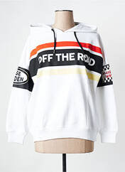 Sweat-shirt à capuche blanc ROSE GARDEN pour femme seconde vue