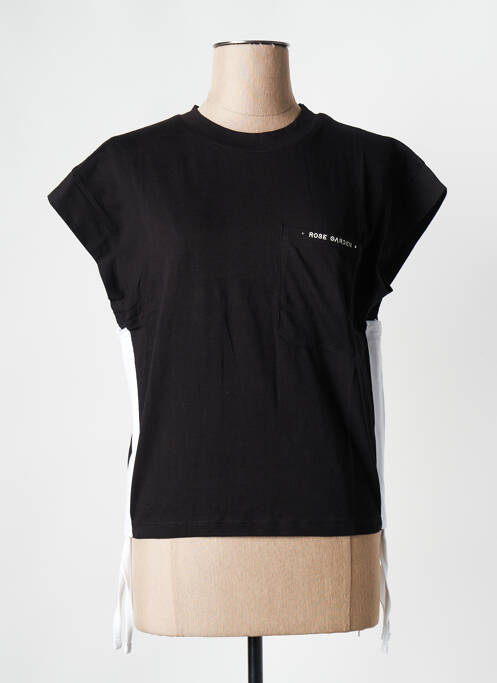 T-shirt noir ROSE GARDEN pour femme