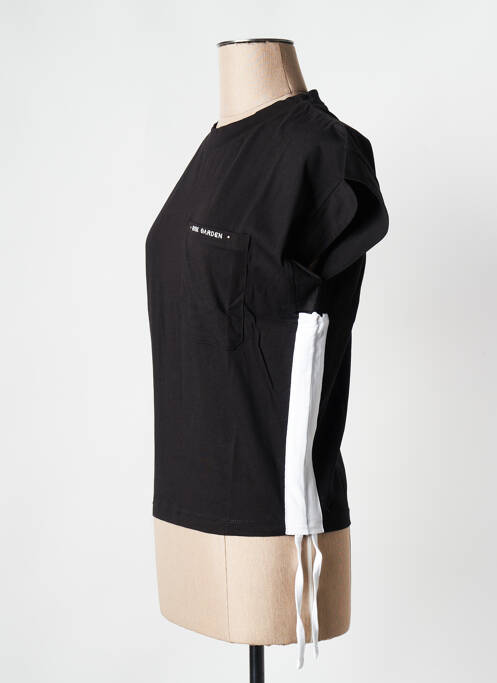 T-shirt noir ROSE GARDEN pour femme