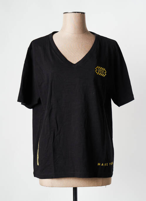 T-shirt noir ROSE GARDEN pour femme