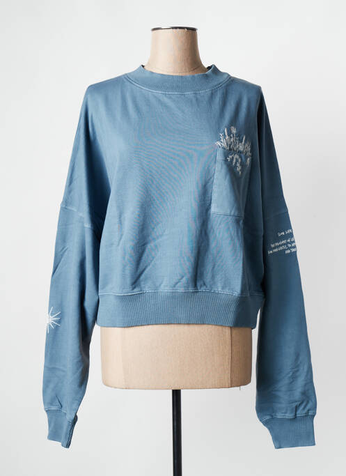 Sweat-shirt bleu ROSE GARDEN pour femme