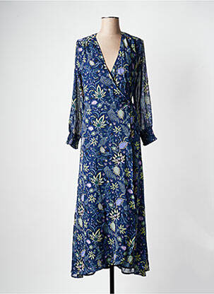 Robe longue manches longues manches longues bleu LA FIANCEE DU MEKONG femme