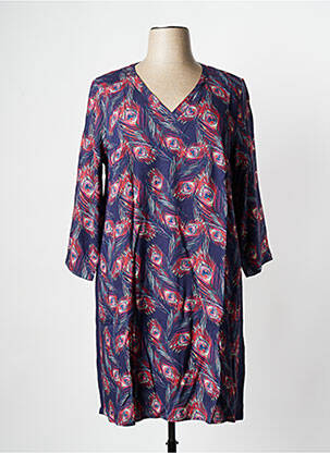 Robe courte manches longues manches longues bleu LA FIANCEE DU MEKONG femme
