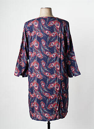 Robe courte manches longues manches longues bleu LA FIANCEE DU MEKONG femme