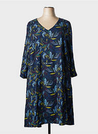 Robe courte manches longues manches longues bleu LA FIANCEE DU MEKONG femme