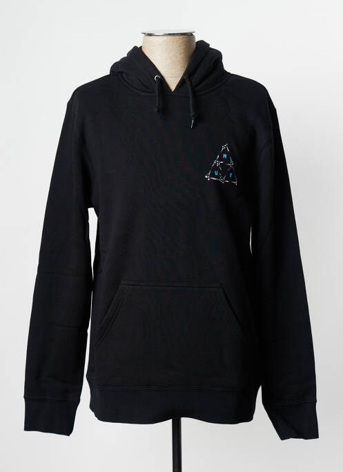Sweat-shirt noir HUF pour unisexe
