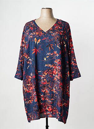 Robe courte manches longues manches longues bleu LA FIANCEE DU MEKONG femme