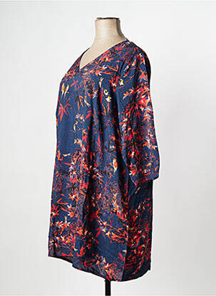 Robe courte manches longues manches longues bleu LA FIANCEE DU MEKONG femme