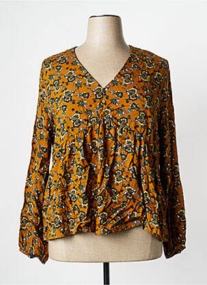 Blouse manches longues manches longues marron LA FIANCEE DU MEKONG femme