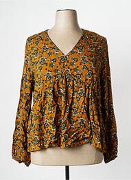 Blouse manches longues manches longues marron LA FIANCEE DU MEKONG femme