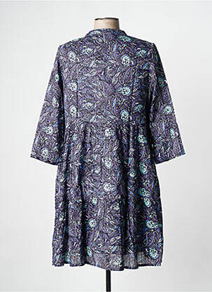 Robe courte manches longues manches longues bleu LA FIANCEE DU MEKONG femme