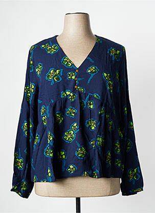 Blouse manches longues manches longues bleu LA FIANCEE DU MEKONG femme