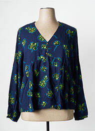 Blouse manches longues manches longues bleu LA FIANCEE DU MEKONG femme