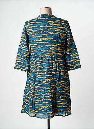 Robe courte manches longues manches longues bleu LA FIANCEE DU MEKONG femme