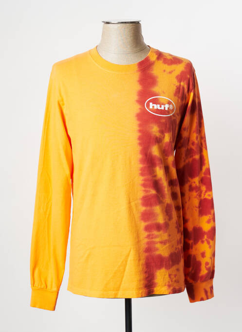 T-shirt orange HUF pour homme