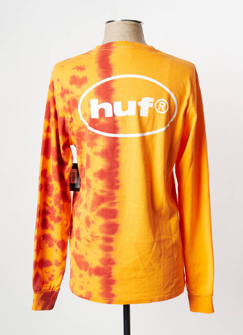 T-shirt orange HUF pour homme