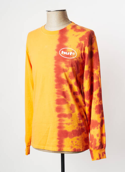 T-shirt orange HUF pour homme