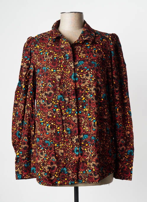 Chemisier manches longues manches longues marron LA FIANCEE DU MEKONG femme