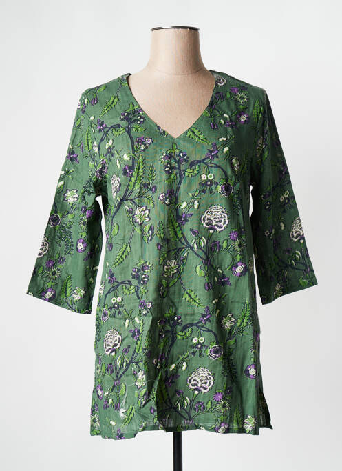 Tunique manches longues vert LA FIANCEE DU MEKONG pour femme
