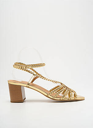 Sandales/nu pieds fermeture boucle(s) talon de 7 à 9cm or GEORGIA ROSE femme