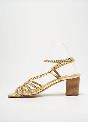 Sandales/nu pieds fermeture boucle(s) talon de 7 à 9cm or GEORGIA ROSE femme