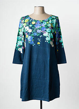 Robe courte manches longues manches longues bleu LA FIANCEE DU MEKONG femme