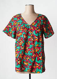 Blouse manches courtes manches courtes vert LA FIANCEE DU MEKONG femme