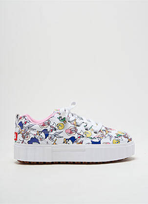 Baskets fermeture lacets bout rond blanc FILA fille