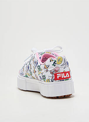 Baskets fermeture lacets bout rond blanc FILA fille