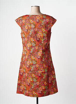 Robe courte manches courtes manches courtes orange LA FIANCEE DU MEKONG femme