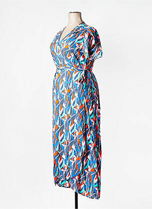 Robe longue manches courtes manches courtes gris LA FIANCEE DU MEKONG femme