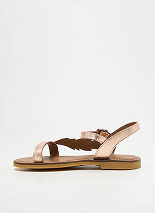 Sandales/nu pieds fermeture boucle(s) bout ouvert or ADOLIE fille