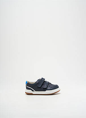 Baskets fermeture lacets bout rond bleu CLARKS garçon